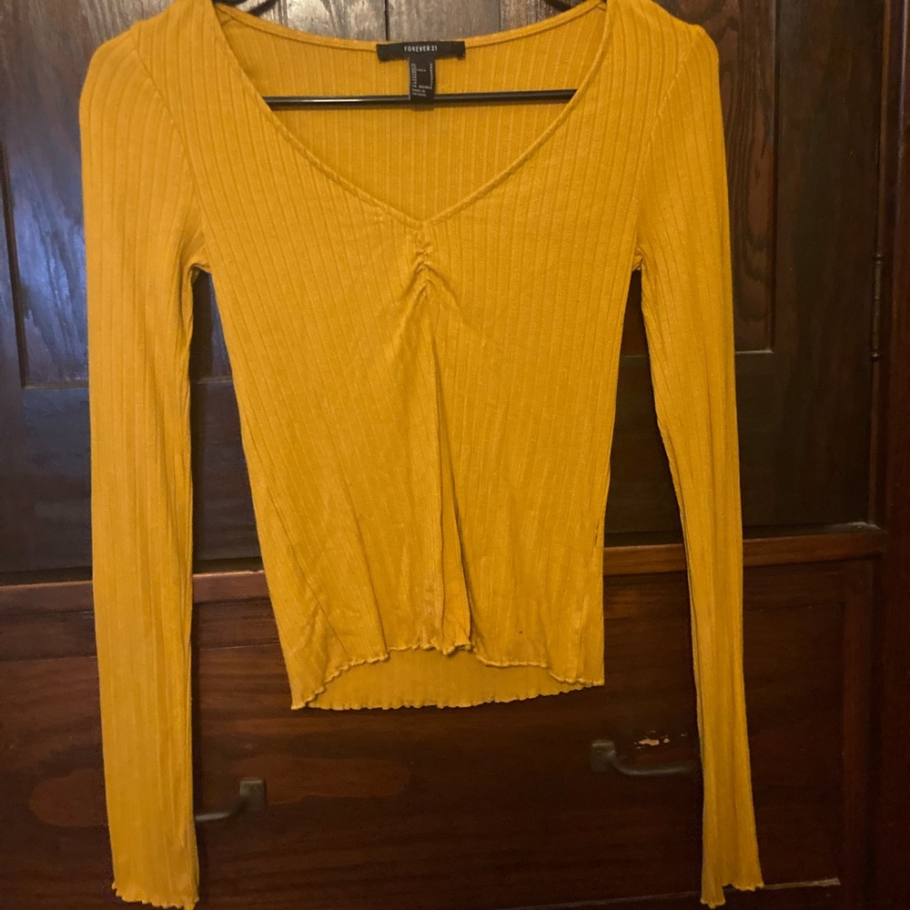 womens yellow long sleeve